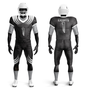 เสื้อเจอร์ซีย์และกางเกงขาสั้นอเมริกันฟุตบอล OEM/ODM โลโก้ออกแบบได้ตามต้องการ - Product Image 1