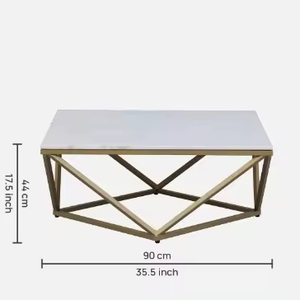 Muebles de Salón, Mesa de Lujo con Gran Exhibición de Mármol Blanco - Product Image 6