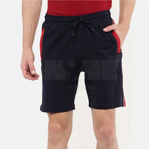 กางเกงขาสั้นลำลองผู้ชายคุณภาพสูงขายดี ผ้าฝ้าย 100% แห้งเร็ว ระบายอากาศได้ดี ออกแบบโลโก้ได้ตามต้องการ เอวกลาง ลายเรียบ - Product Image 1