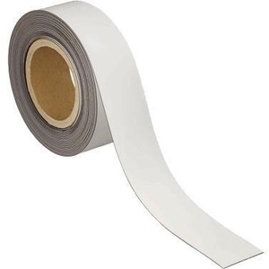 Ruban adhésif magnétique blanc MAUL 20 mm x 10 m, ruban magnétique métallique recouvert de plastique pour bureau - Product Image 1