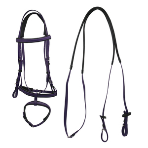 Cheval complet en cuir véritable cavalier bride PVC matériau synthétique selle Style Western anglais équipement d'équitation ceinture imprimée - Product Image 2
