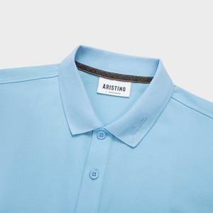 Aristino, para hombre, patrón sólido, tela ancha, manga corta, elegante, informal, para camisa, 100% algodón mercerizado, 400g, gran Price-APS005AS1 - Product Image 2