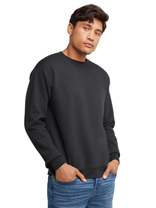 Sudadera de Cuello Redondo para Hombre, 100% Algodón Grueso, Diseño Holgado con Logotipo Personalizado, Técnica de Teñido con Hilo para Otoño, Venta al Por Mayor OEM - Product Image 3