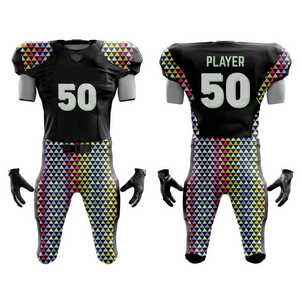 Maillot de football américain de haute qualité pour l'entraînement des jeunes, uniformes à manches courtes respirants de grande taille avec caractéristiques à haute couture - Product Image 5