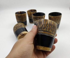 Copa de Vino Clásica Hecha a Mano con Cuerno de Búfalo, Ecológica, Premium, Única, de la Mejor Calidad - Product Image 1