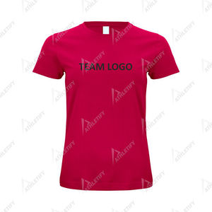 Camiseta de fútbol elegante de color sólido para mujer con logotipo y números de equipo, perfecta para equipos de fútbol, ropa deportiva cómoda y duradera - Product Image 4