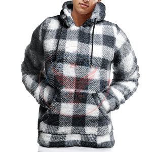 Made in Pakistan Cotton <b>Men</b> <b>Sherpa</b> <b>Fleece</b> Hoodies Winter Casual Eco-Friendly Windproof Loose Fit - Product Image 2
