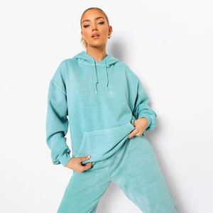 เสื้อฮู้ดผู้หญิงขายส่ง ผ้าฝ้ายฟลีซ 100% หนานุ่ม ซักกรด สไตล์ Y2K แห้งเร็ว ระบายอากาศดี สำหรับฤดูหนาว - Product Image 2