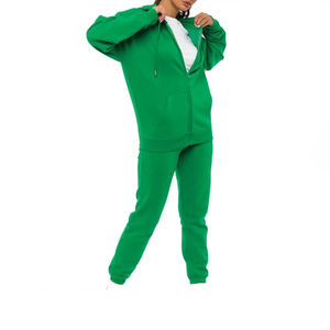 Chándales de diseñador superior para mujer, venta al por mayor, transpirables, personalizados, regulares, con capucha, bordado, 2 piezas, cremallera, pantalones con capucha, conjunto 100% - Product Image 3