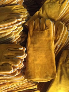 Guantes de Trabajo Industriales de Seguridad para Soldadura, Reforzados con Palma de Piel de Cabra y Cuero Vacuno, Suaves para Conductor, Venta al por Mayor - Product Image 2