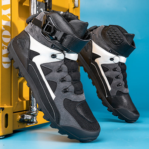Chaussures de course en cuir pour moto professionnelles, respirantes, de haute qualité, logo personnalisé, bottes de course tendance, prix bas - Product Image 3