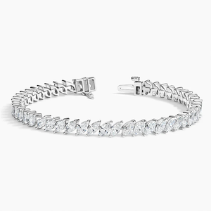 Mode 8 pouces Marquise coupe Moissanite diamant Tennis Bracelet luxe 925 argent avec bijoux étincelants cadeau à la mode pour elle - Product Image 5