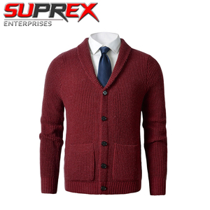 Mens Premium V-neck Heavy Cable Knit Single Breasted Wool/Viscose Button-Up Winter <b>Cardigan</b> <b>Sweater</b> Jacket Front Pocket Warm - Product Image 5