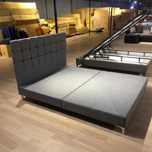 ฐานเตียงพร้อมหัวเตียง คุณภาพสูง ทันสมัย หรูหรา ทำจากไม้อัด พร้อมลิ้นชักเก็บของ 5 ช่อง สำหรับชุดห้องนอน บ้าน โรงแรม อพาร์ตเมนต์ โรงพยาบาล - Product Image 1