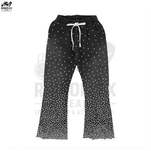 ชุดวอร์มผู้ชายแบบซิปเต็มตัว ประดับคริสตัล ระยิบระยับ ระบายอากาศได้ดี น้ำหนักเบา ผลิตจากโพลีเอสเตอร์/คอตตอน เหมาะสำหรับฤดูหนาว มีฮู้ด พร้อมโลโก้คริสตัล - Product Image 4