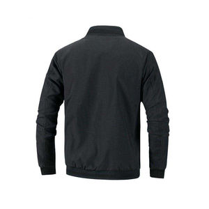 Chaqueta de invierno de alta calidad con logotipo personalizado para hombre, venta al por mayor de OEM, bombardero deportivo de talla grande, cuello levantado, tela de lona, calle principal para - Product Image 2