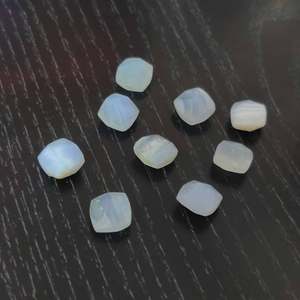 ลูกไม้สีฟ้าอาเกต8x8มม. เบาะ briolette 3.2 CTS อัญมณีหลวมธรรมชาติสำหรับทำเครื่องประดับทำลูกไม้สีฟ้าอัญมณีหลวม - Product Image 1