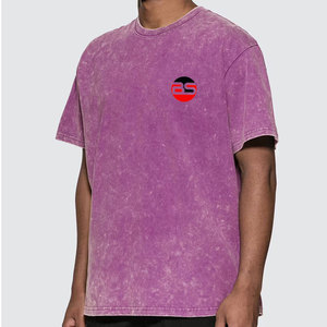 T-shirt ample imprimé respirant style streetwear délavé à l'acide pour homme – Vente chaude – 100 % coton léger – T-shirts délavés à l'acide pour homme - Product Image 2