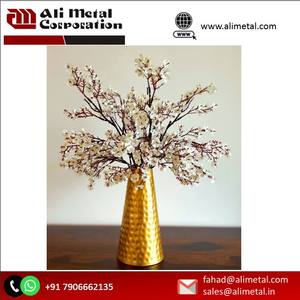 แจกันดอกไม้โลหะทรงกลมทันสมัยไม่เหมือนใครพร้อมค้อนดีไซน์ใหม่แจกันดอกไม้เครื่องที่มีสไตล์สำหรับบ้านและการปรับแต่งได้อย่างเต็มที่ - Product Image 2