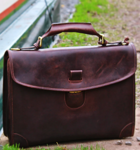 Personalized Leather Laptop Messenger <b>Briefcase</b> Men, Monogram Cross Body Computer Sling Gifts for Him Leather <b>Briefcase</b> Man - Product Image 2