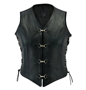 Nuevos chalecos de moto informales personalizados para hombre, chaleco de cuero de vaca Original para motocicleta, chaleco de cuero de vaca de mejor diseño para motocicleta - Product Image 5