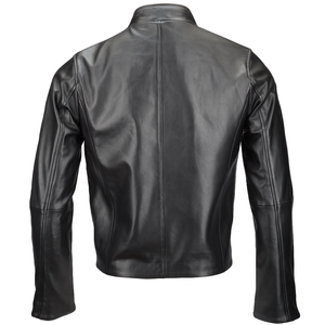 Veste d'hiver pour homme en cuir véritable de haute qualité, col montant, manches longues, imperméable et coupe-vent, design haut de gamme, logo personnalisé - Product Image 4