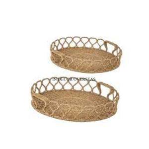 Rotin de qualité supérieure fait de forme ronde Look attrayant Designer Restaurant et hôtel servant un plateau personnalisé de luxe de l'Inde - Product Image 1