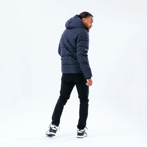 Chaqueta acolchada de doble cara reversible Capucha aislada ligera y cierre de cremallera Prendas de abrigo resistentes al viento y al agua - Product Image 2