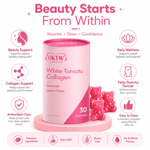 Gomitas de Colágeno de Tomate Blanco OKTW con Sabor a Limón, Suplemento de Belleza para Aclarar la Piel, Gomitas en Forma de Oso para una Piel Radiante, Belleza Oral Diaria - Product Image 5