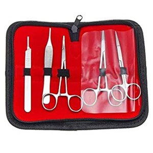 Kit complet de pratique de suture manuelle avec outils en acier inoxydable, coussinet de pratique en peau synthétique, certifié MOL pour la formation clinique - Product Image 2