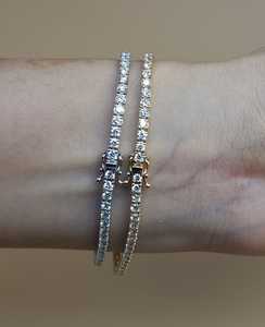 Bracelet de tennis personnalisable en diamant cultivé en laboratoire 14K Gold Round Brilliant Cut IGI Certified Unisex Fine Jewelry Wholesale - Product Image 5