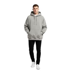 Sweat à capuche décontracté pour homme, coupe régulière, tricoté 100% coton, écologique, avec fermeture éclair, en molleton 400g, imprimé avec logo personnalisé, collection automne - Product Image 4