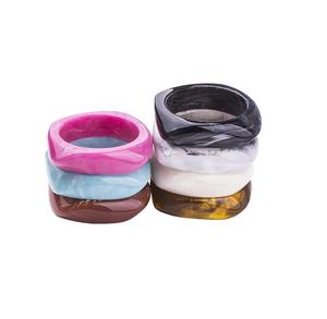 Nuevos brazaletes de resina epoxi, accesorio de moda hecho a mano para hecho a medida 100%, brazalete grueso de alta calidad, forma más nueva ecológica - Product Image 1