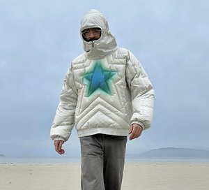 Blouson d'hiver épais et chaud en duvet de nylon pour hommes avec logo personnalisé OEM - Product Image 6