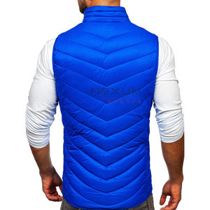 Chaleco acolchado con logotipo personalizado para hombre, chaleco acolchado de invierno, chaleco de burbujas para hombre, chaqueta de plumón sin mangas, chaleco acolchado cálido OEM - Product Image 5
