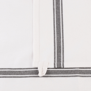 Toalla de algodón reciclado de secado rápido con patrón de tiras vintage a cuadros para decoración de golf y cocina Técnica tejida de color gris - Product Image 6