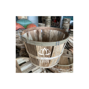 Bushel de madera Tu pesca de cangrejo necesita Bushel de madera Contenedor de sujeción Cangrejos Bushel de madera Premium Cesta de cangrejo duradera - Product Image 1