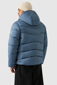 Chaqueta de Invierno para Hombre, Nueva, de Lona Negra, Cortavientos, Transpirable, Estilo Urbano, con Logotipo Frontal - Product Image 5