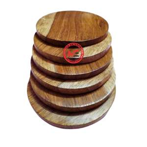 Posavasos Elegante |   Forma Redonda |   Juego de Posavasos de Madera Hechos a Mano, Suministro de Fábrica al por Mayor - Product Image 4
