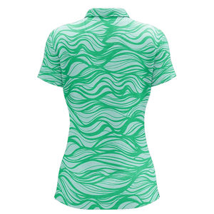El Golf de sublimación de poliéster transpirable para mujer más vendido para polo al por mayor diseño impreso patrón sólido colección 2025 - Product Image 6