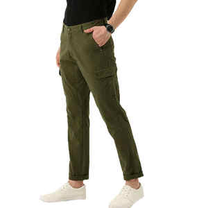 Pantalones Cargo de Lona Transpirables Personalizados de Alta Calidad para Hombre, Servicio OEM, Poliéster/Algodón Ecológico, Corte Recto Informal de Peso Medio - Product Image 3