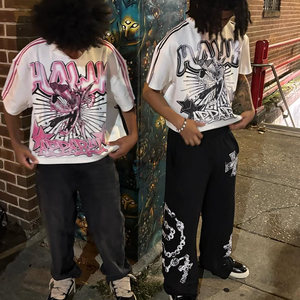 Personnalisé 2025 Vintage rayé Boxy Cropped T-Shirt pour hommes 100% coton surdimensionné coupe ample graphique imprimé Streetwear 100% coton - Product Image 1