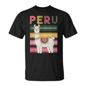 Camiseta divertida con diseño gráfico temático del Perú, talla unisex para adultos - Product Image 1