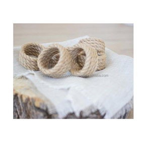 Anneaux de serviette en jute en corde naturelle à la mode dans les ustensiles de cuisine et les ustensiles de table pour toutes les occasions de décoration à bas prix - Product Image 6