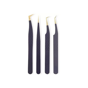 Pinzas para Pestañas de Acero Inoxidable de Alta Calidad con Punta Redondeada de 90 Grados, Marca Privada, Logotipo Personalizado, Larga Duración - Product Image 2