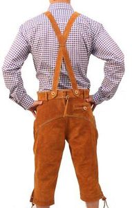 ท่ออากาศบาวาเรีย lederhosen เยอรมันกำหนดแบบดั้งเดิม Oktoberfest คุกเข่าสั้นสั่งทำสำหรับฤดูกาลใหม่ - Product Image 6