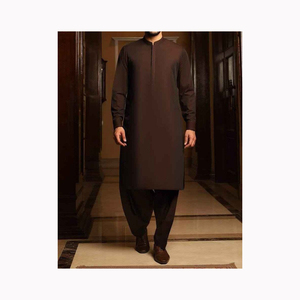 เสื้อผ้าอิสลามสำหรับผู้ชายปักลายซาลวาร์ Kameez สำหรับผู้ชายวัสดุคุณภาพสูงทำจากชาลวาร์ Kameez - Product Image 5