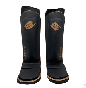 Espinilleras MMA Muay Thai de diseño OEM de calidad superior para adultos, espinilleras MMA de arranque con absorción de impacto personalizadas para adultos - Product Image 1