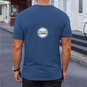 Camiseta de manga corta ajustada para entrenamiento de gimnasio para hombre, camisetas atléticas de rendimiento de algodón - Product Image 1