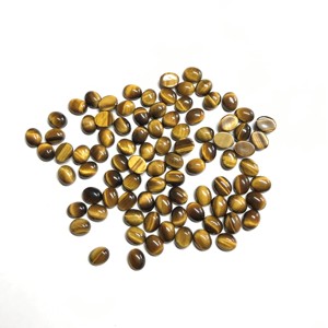 IGI certificado 6x8mm Ojo de Tigre Natural ovalado suelto semiprecioso parte posterior plana cabujón liso piedras calibradas para la fabricación de joyas - Product Image 3